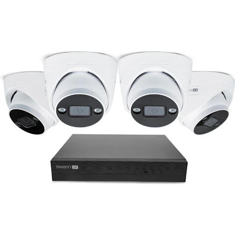 Swann AdvancedX Wired NVR Security System with 4 Dome Camera Kit