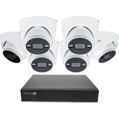 Swann AdvancedX Wired NVR Security System with 6 Dome Camera Kit