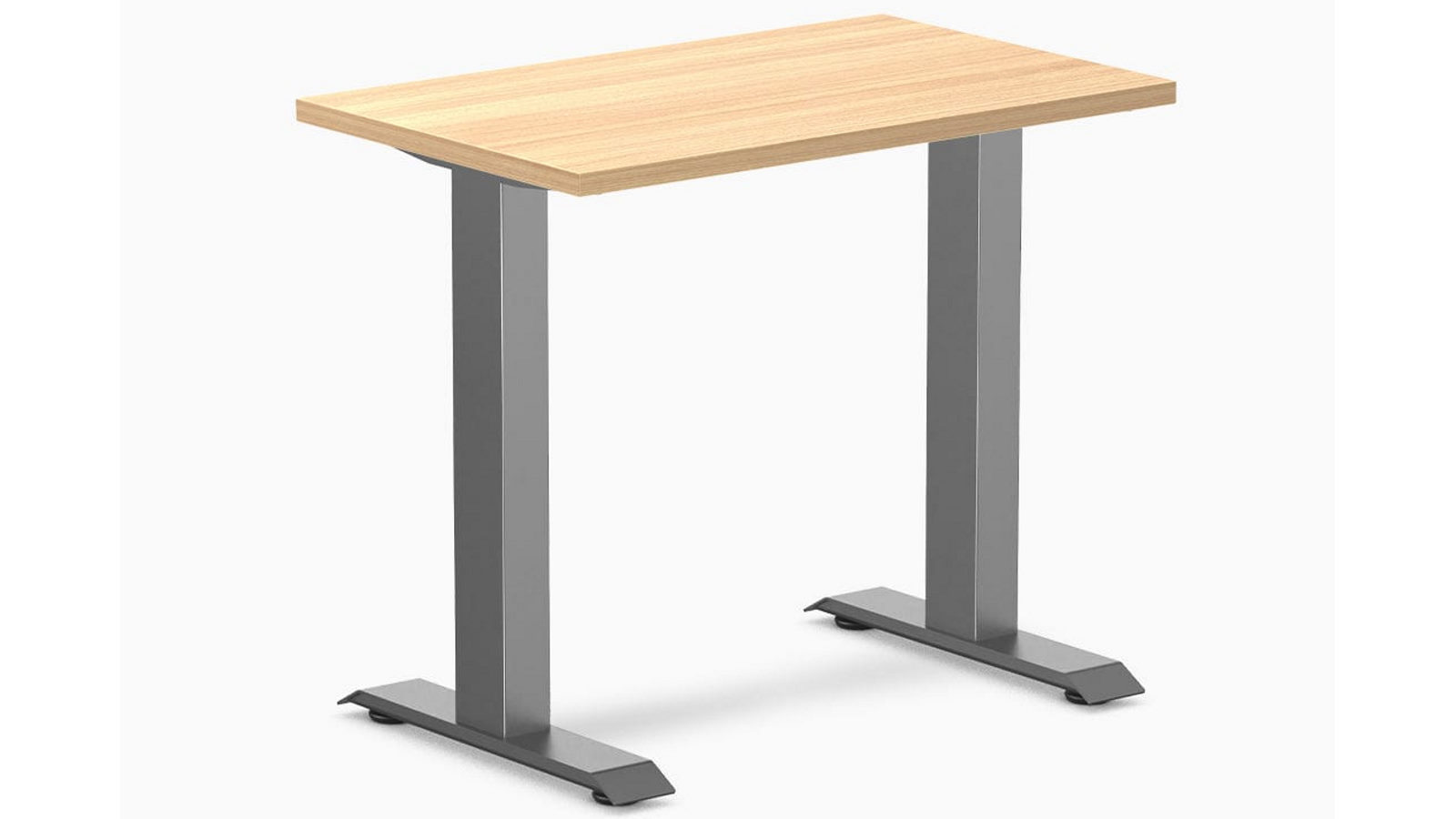 Desky Sublime Teak/Space Grey Zero Mini Office Desk - 80 x 50cm