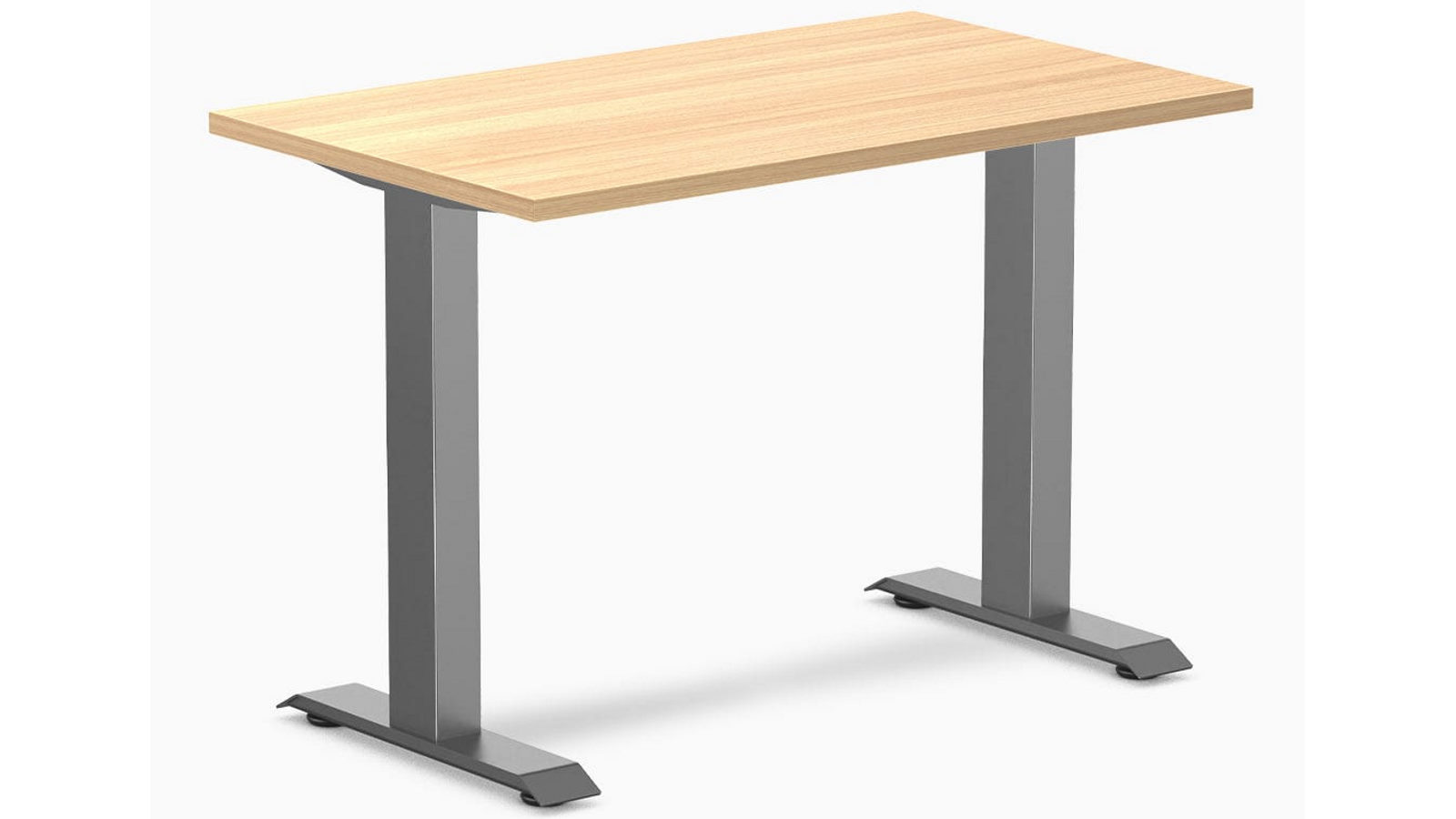 Desky Sublime Teak/Space Grey Zero Mini Office Desk - 100 x 60cm