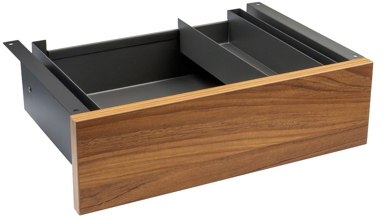 Desky Minimal Prime Oak Melamine Under-Desk Drawer - Space Grey