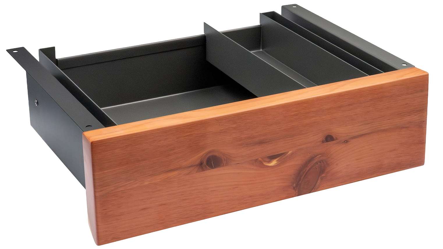 Desky Minimal Red Cedar Softwood Under-Desk Drawer - Space Grey