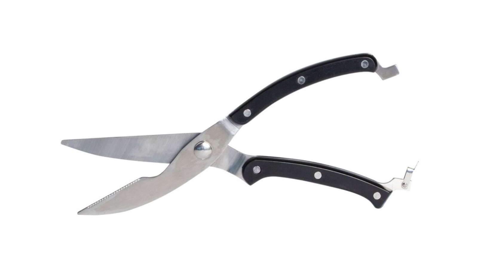 Cuisena 25cm Stainless Steel Professional Poultry Shears - Black