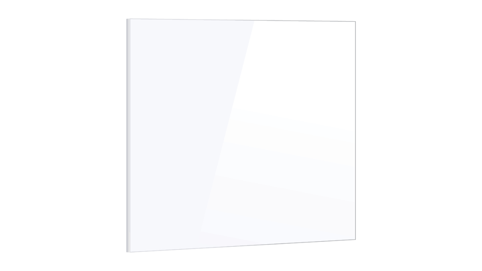 Serrano White Glass Kitchen Splashback Toughened - 90cm x 75cm