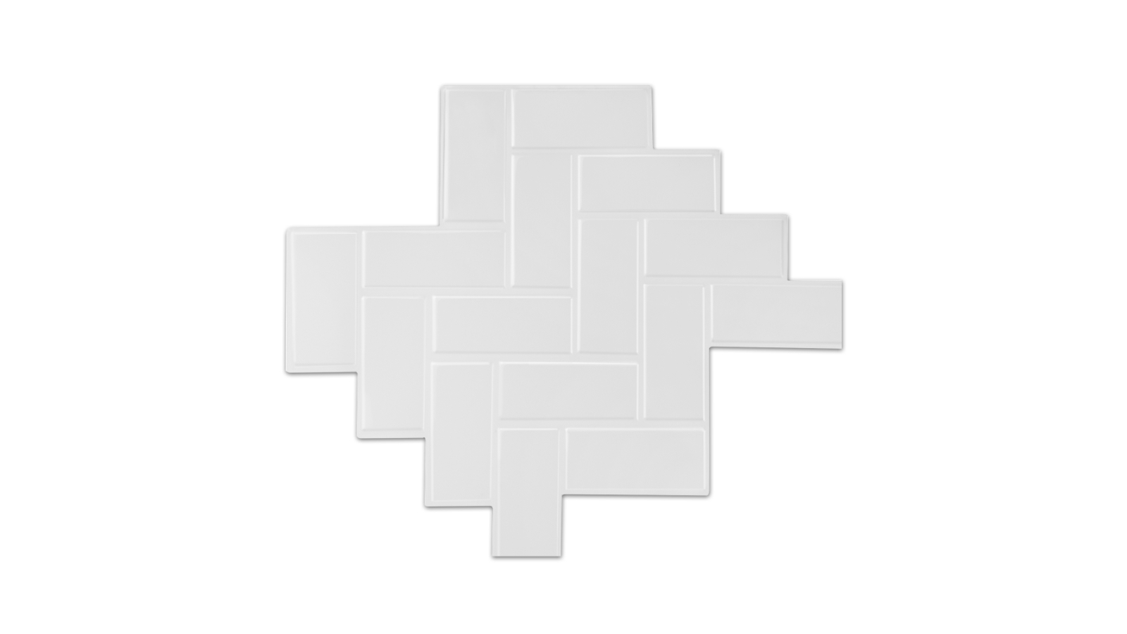Serrano 10-Sheet 3D Peel and Stick Wall Tile Herringbone White