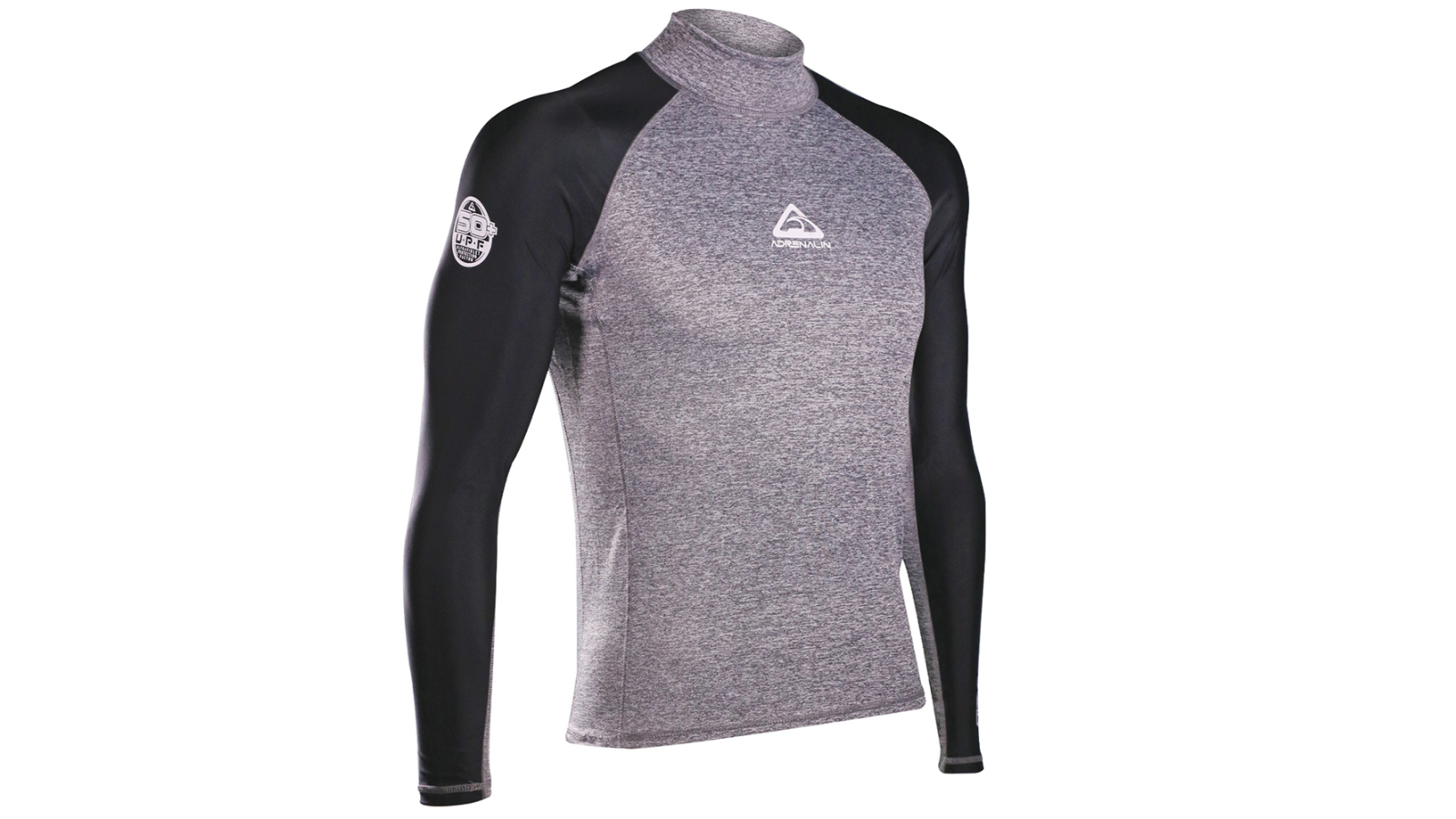 Adrenalin Grey Mens Long Sleeve Rash Guard - XX-Large
