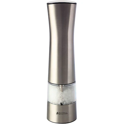 Maxwell and Williams Stainless Steel Cosmopolitan Electric Salt/Pepper Mill - 21cm