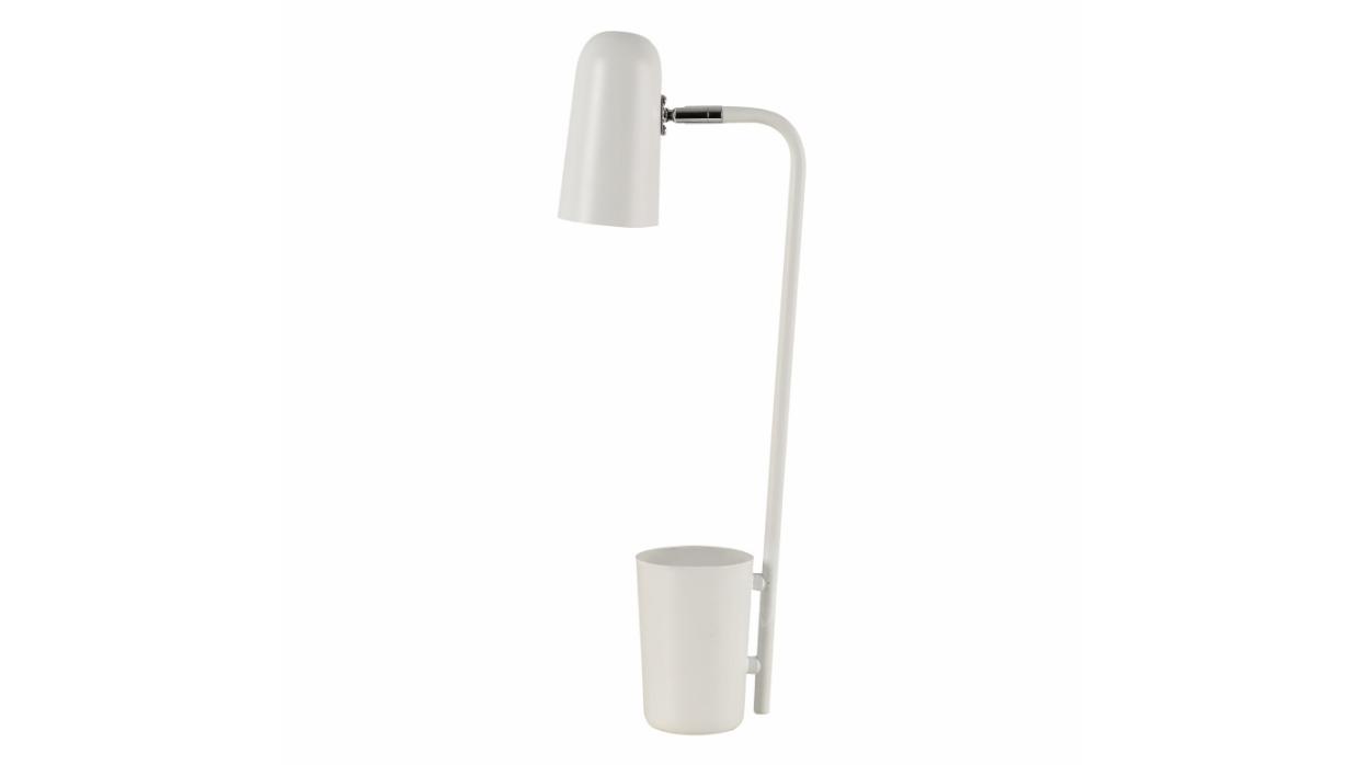 Adjustable SES Ellipse Pastel Table Lamp with Storage - Matte White