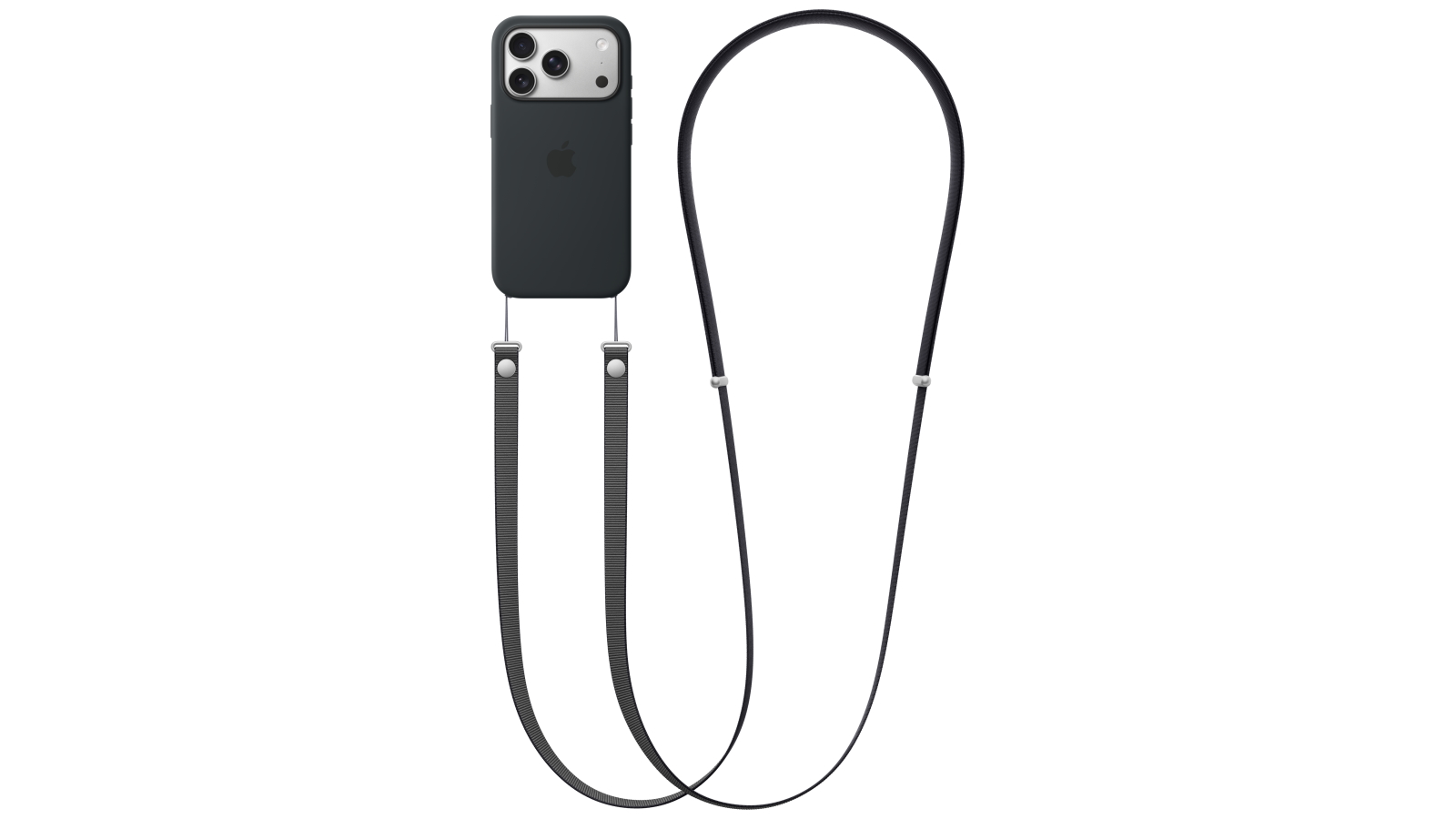 Apple / iPhone / Crossbody Strap / Black Apple iPhone Crossbody
