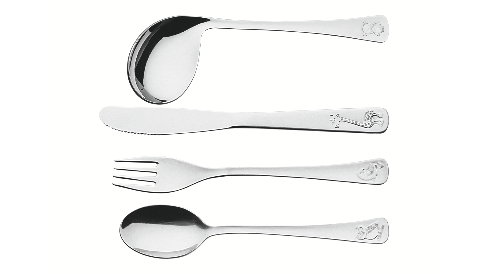 Tramontina 4 Piece Stainless Steel Baby Cutlery Set