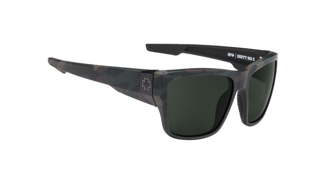 Spy Optic Mens Dirty Mo 2 Polarised Sunglasses - Matte Grey/Green