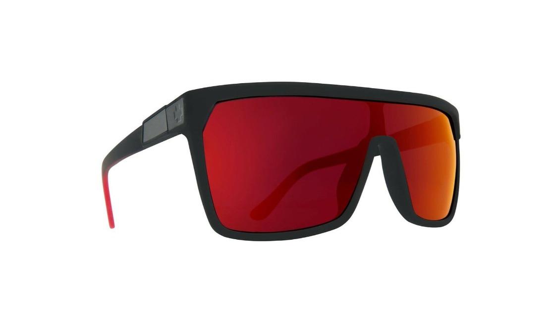 Spy Optic Flynn Soft Matte Black/Red Fade Happy Lens Sunglass