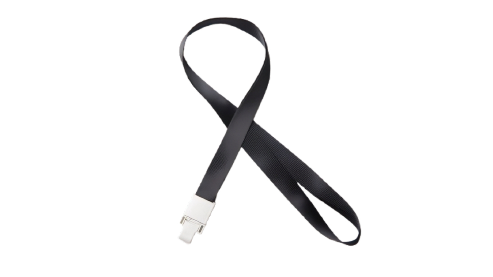 UHOO 6722 Black Flat Lanyard - 1.5cm