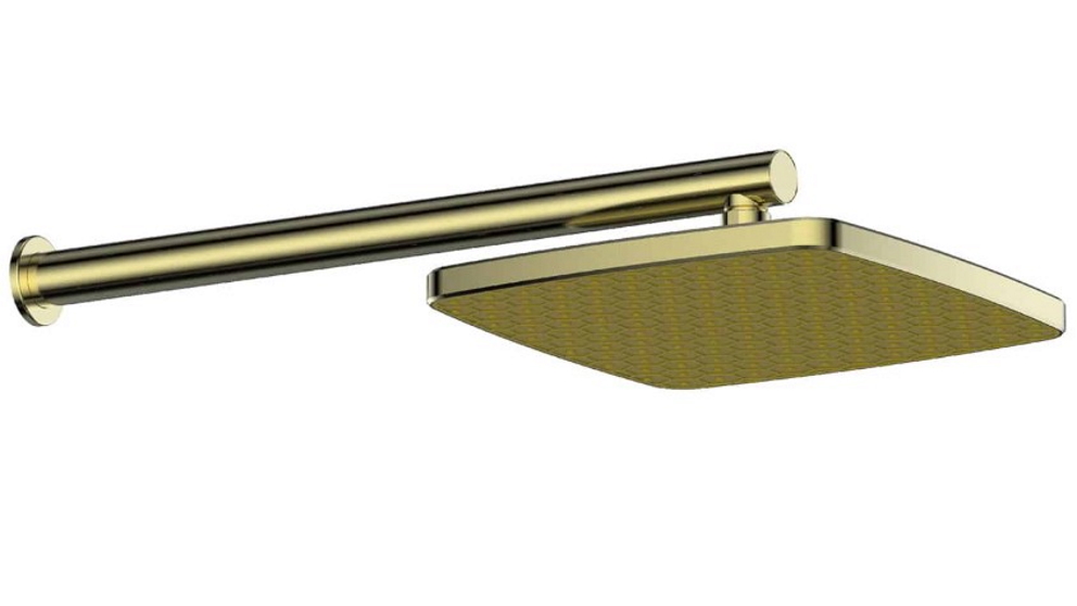 Greens Glide Syntra RainBoost Wall Shower - Brushed Brass