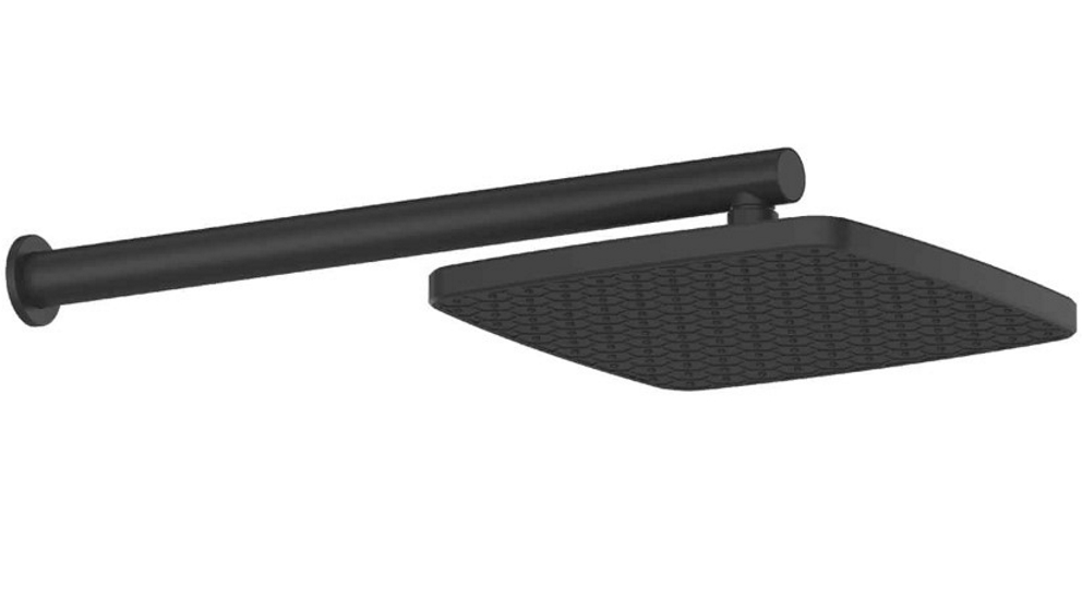 Greens Glide Syntra RainBoost Wall Shower - Matte Black