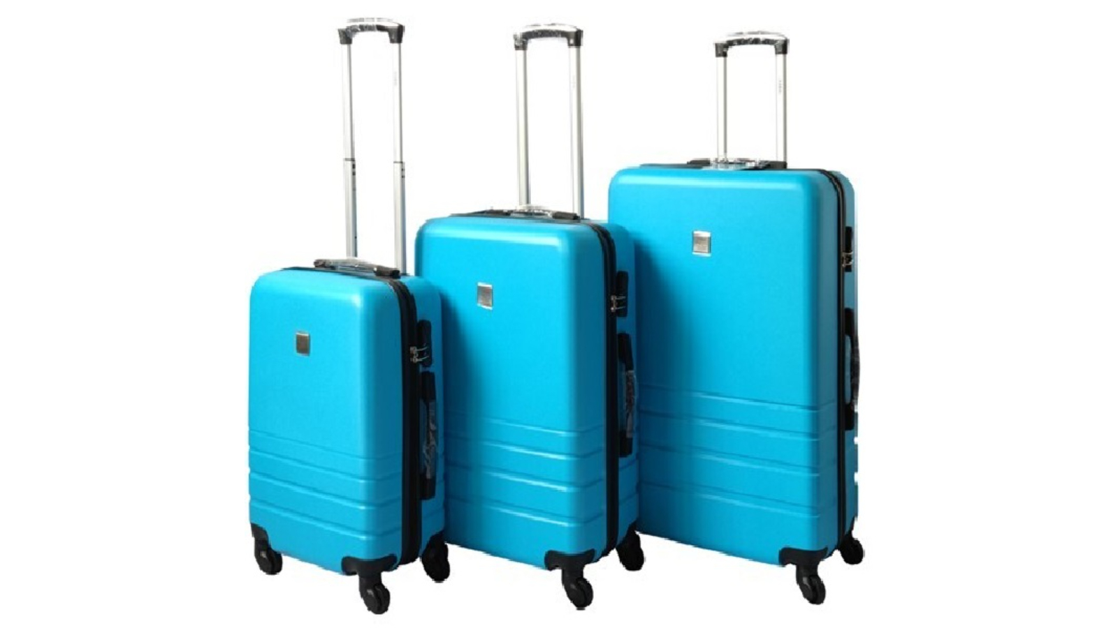 YES4HOMES Set of 3 ABS Luggage Suitcase - Aqua