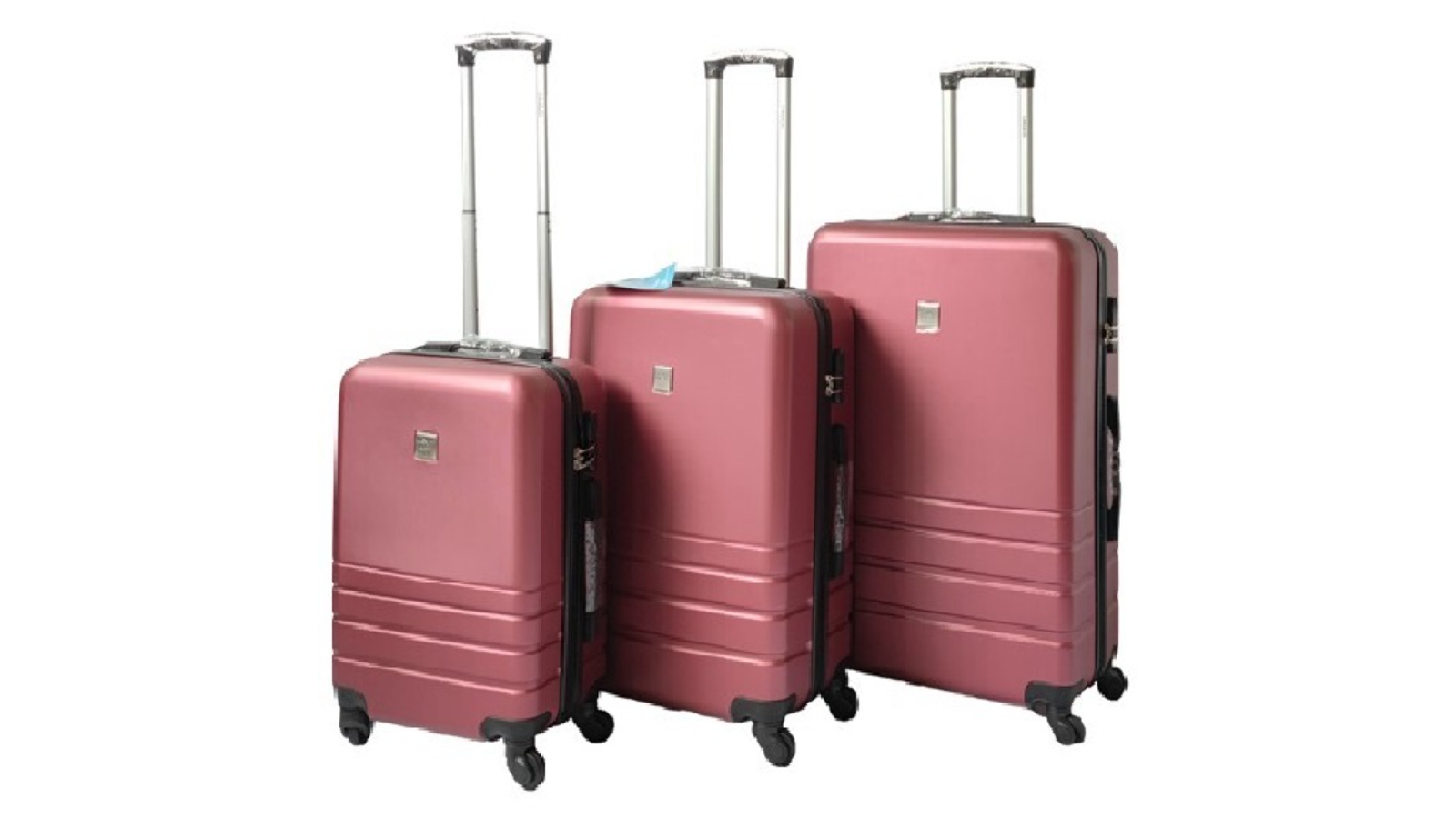 YES4HOMES Set of 3 ABS Luggage Suitcase - Maroon