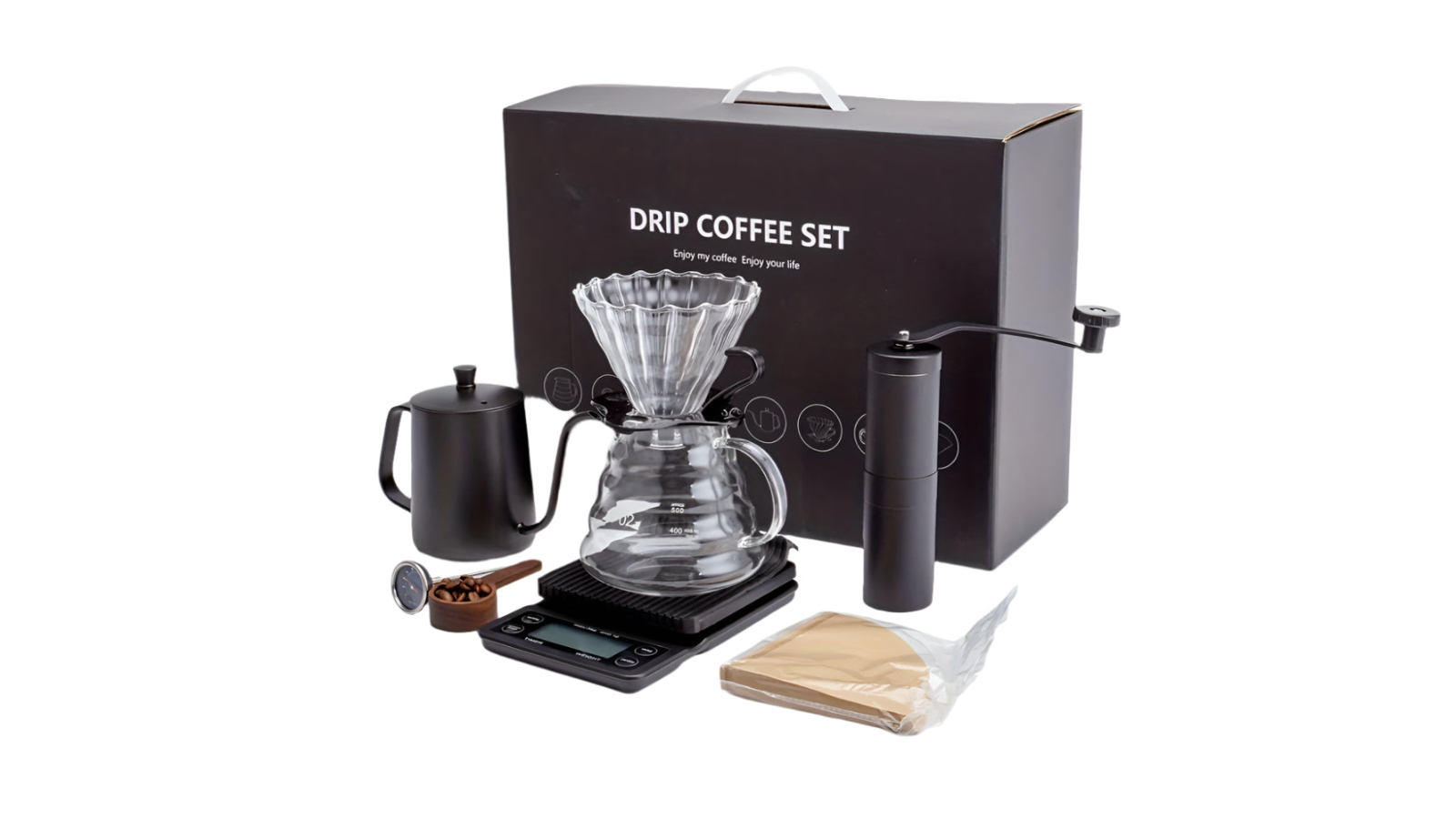 NNETM 8 piece Coffee Kit Manual Gift Set