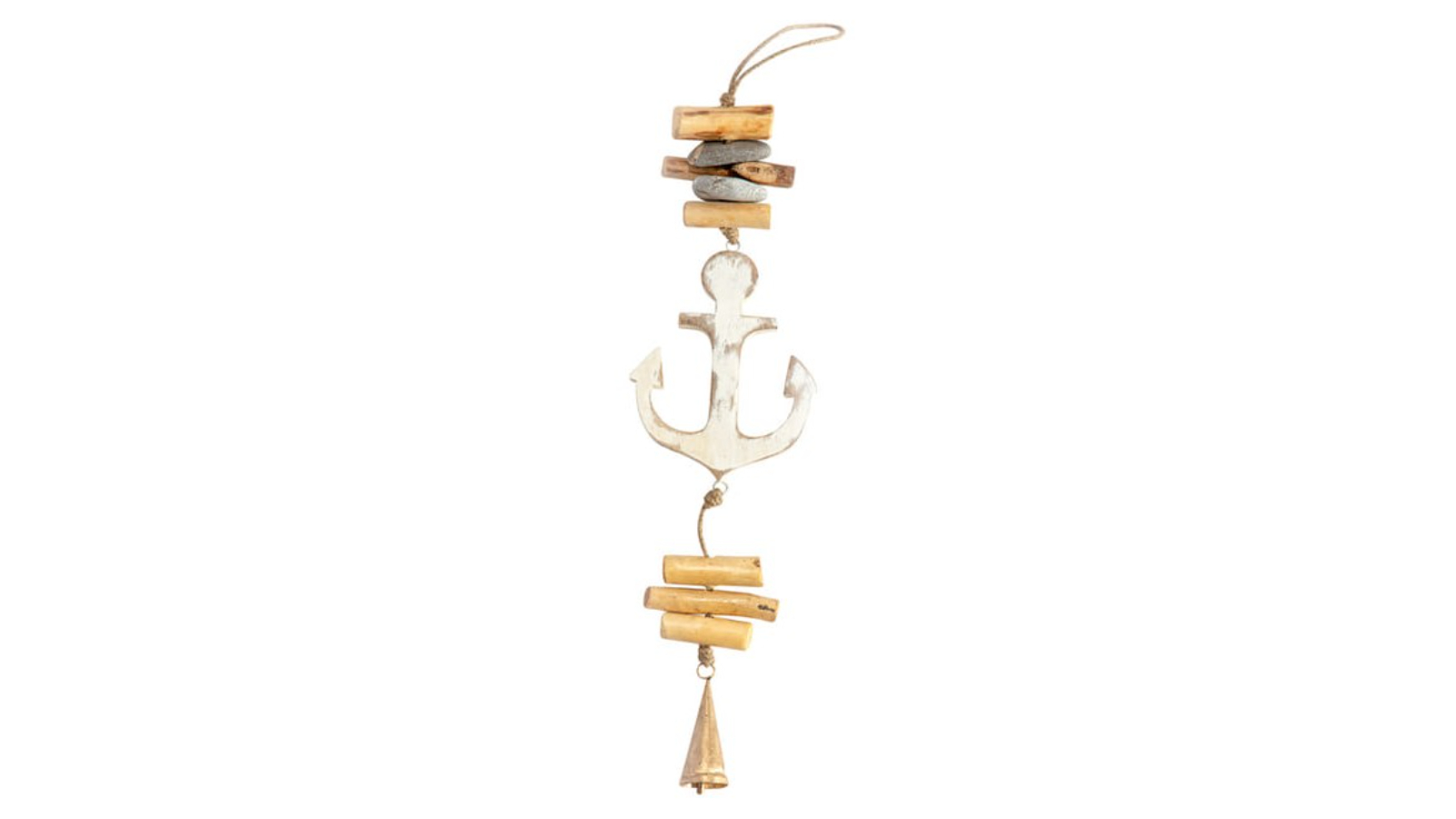 Artisan Homewares Handcrafted Hanging Distress Anchor - White