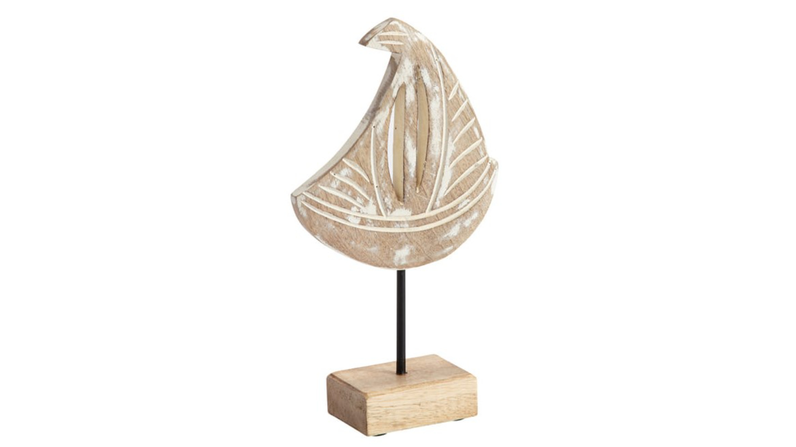 Artisan Homewares Handcrafted Boat on Base - 30cm