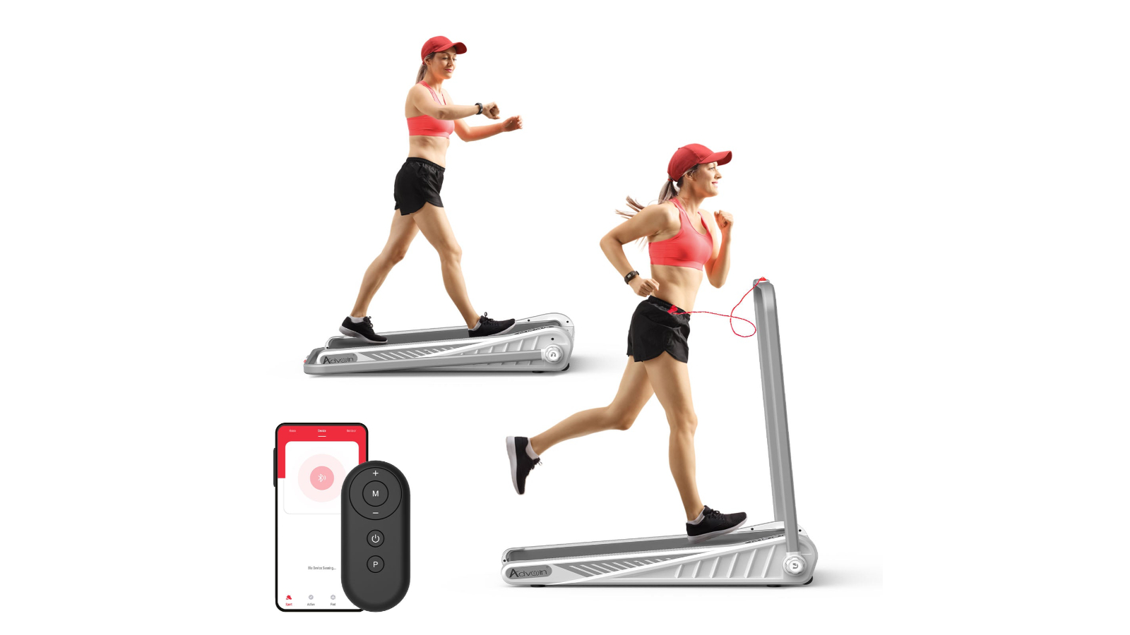 Advwin Walking Pad Treadmill - Silver