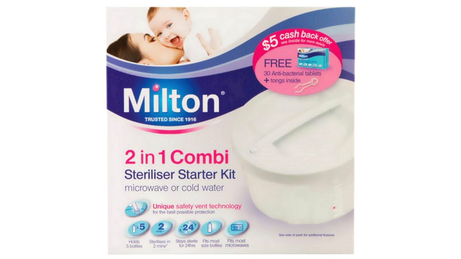 Milton 2 in 1 Combi Steriliser Starter Kit