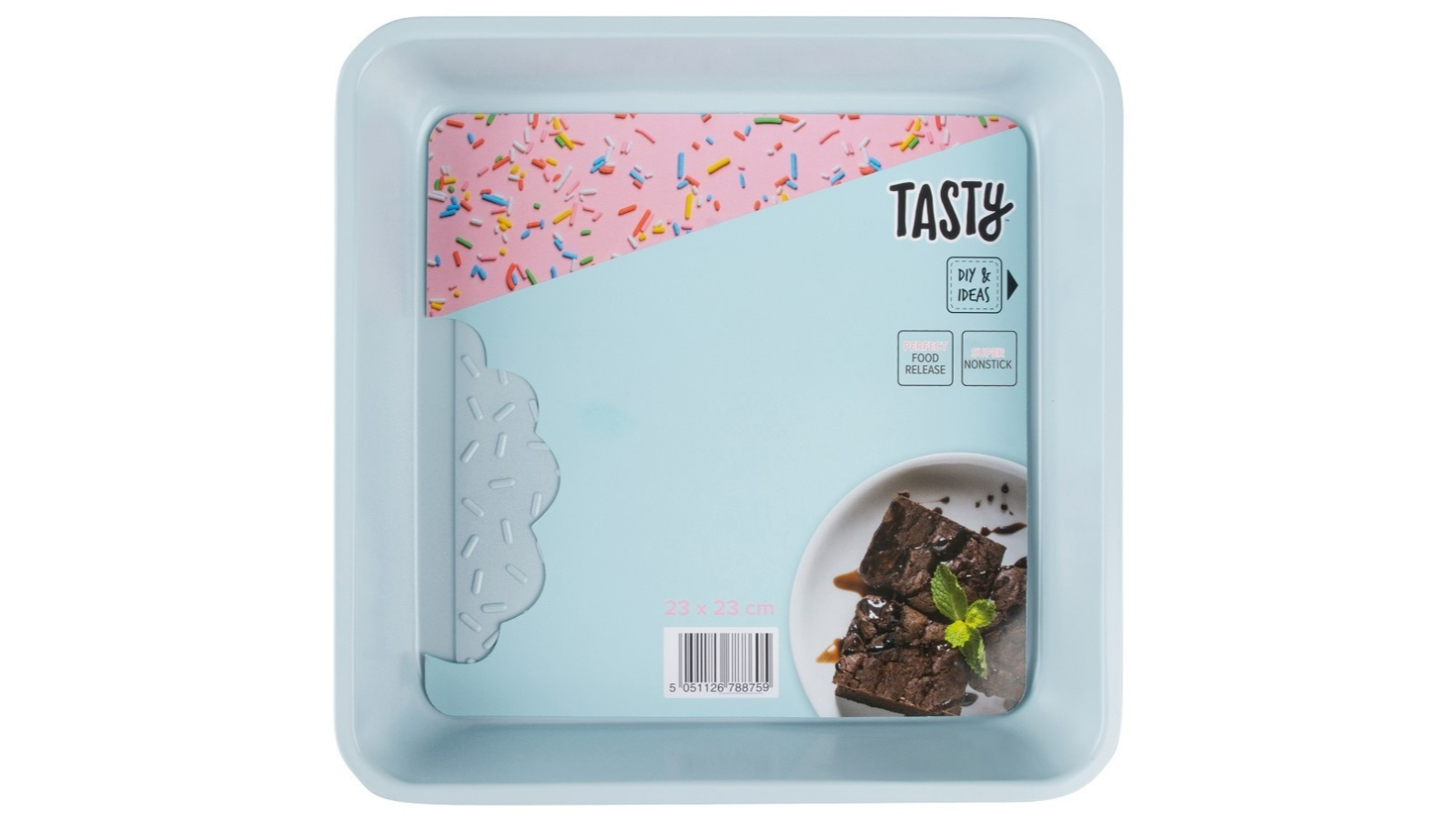 Tasty Non Stick Square Cake Tin - 23cm