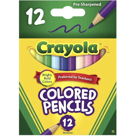 Crayola 12-Pack Half Size Coloured Pencils