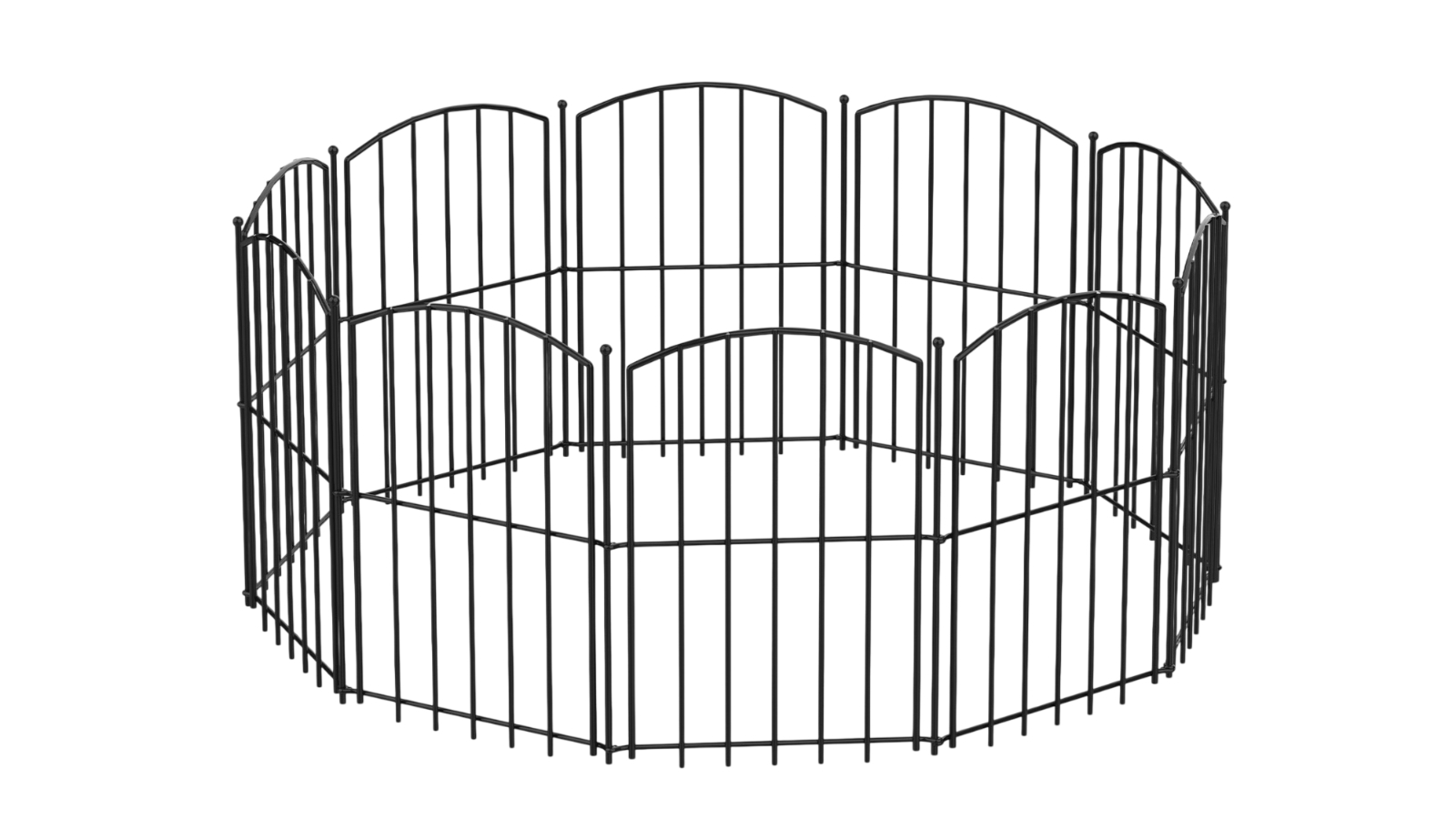 Advwin Metal DIY Garden Decorative Fence Barrier - 38 x 44cm