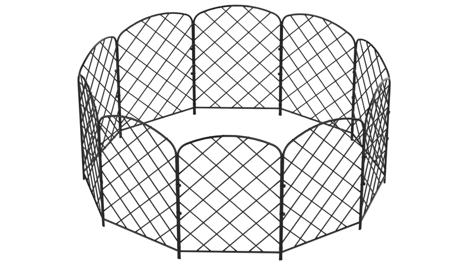 Advwin Metal DIY Garden Decorative Fence Barrier - 33 x 44cm