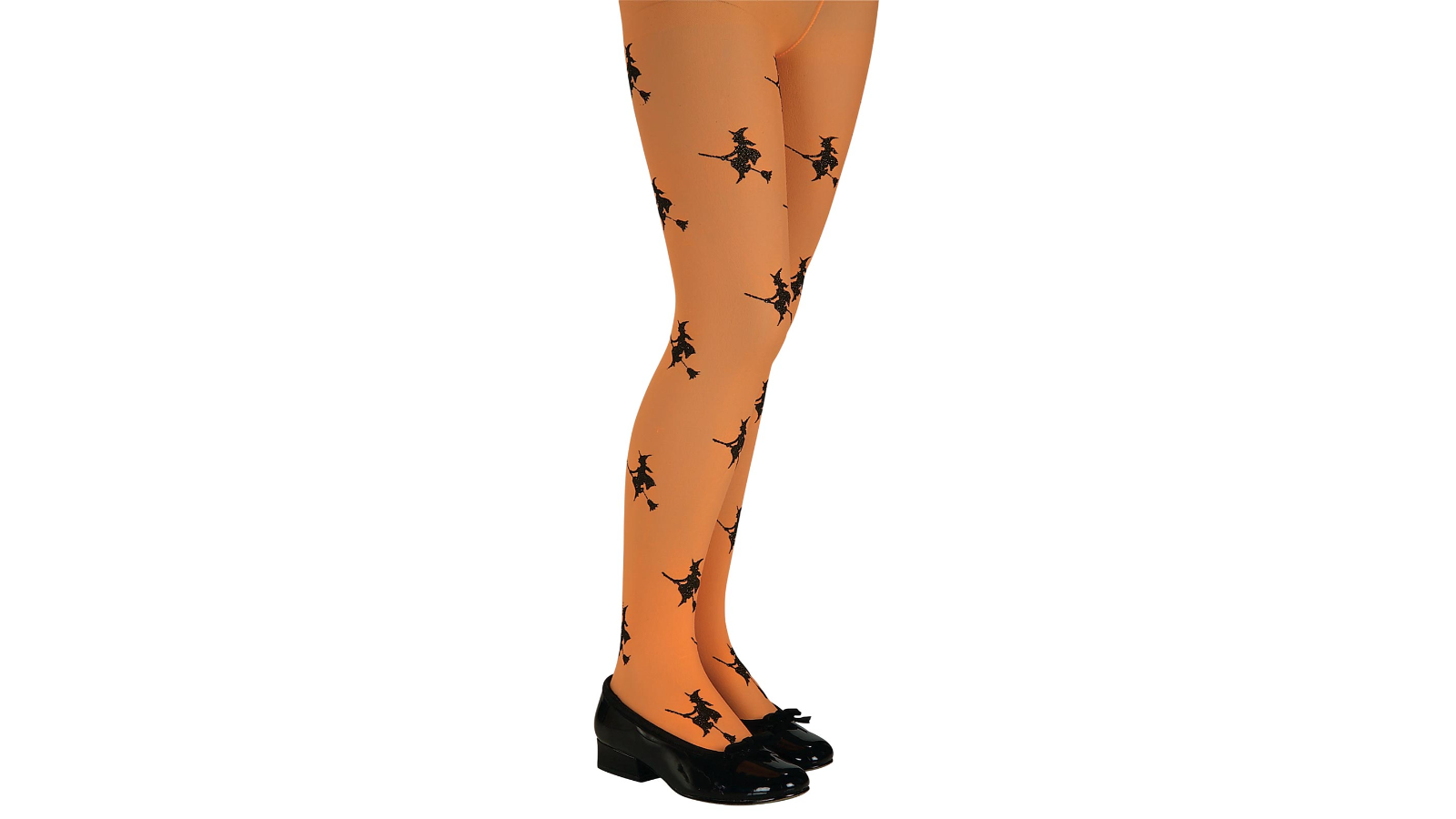 Rubies Small Glitter Witch Tights Child - Orange
