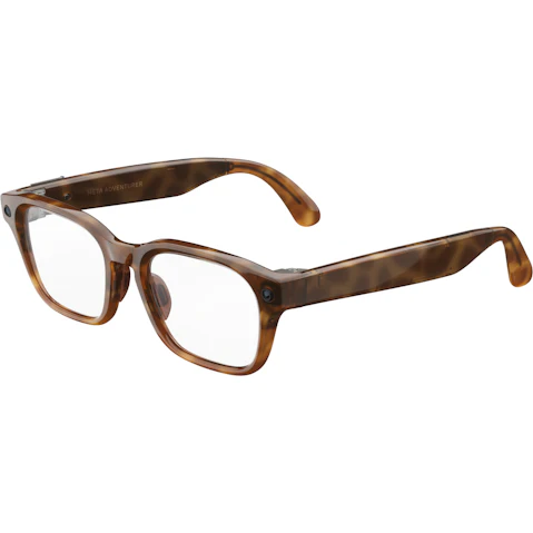 Meta Adventurer AI Glasses - Classic Tortoise Medium Frame and Clear Lens