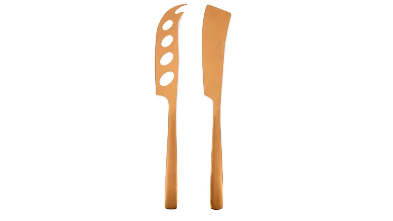 St. Clare 2 Piece Stainless Steel Cheese Knife Set - Rose Gold