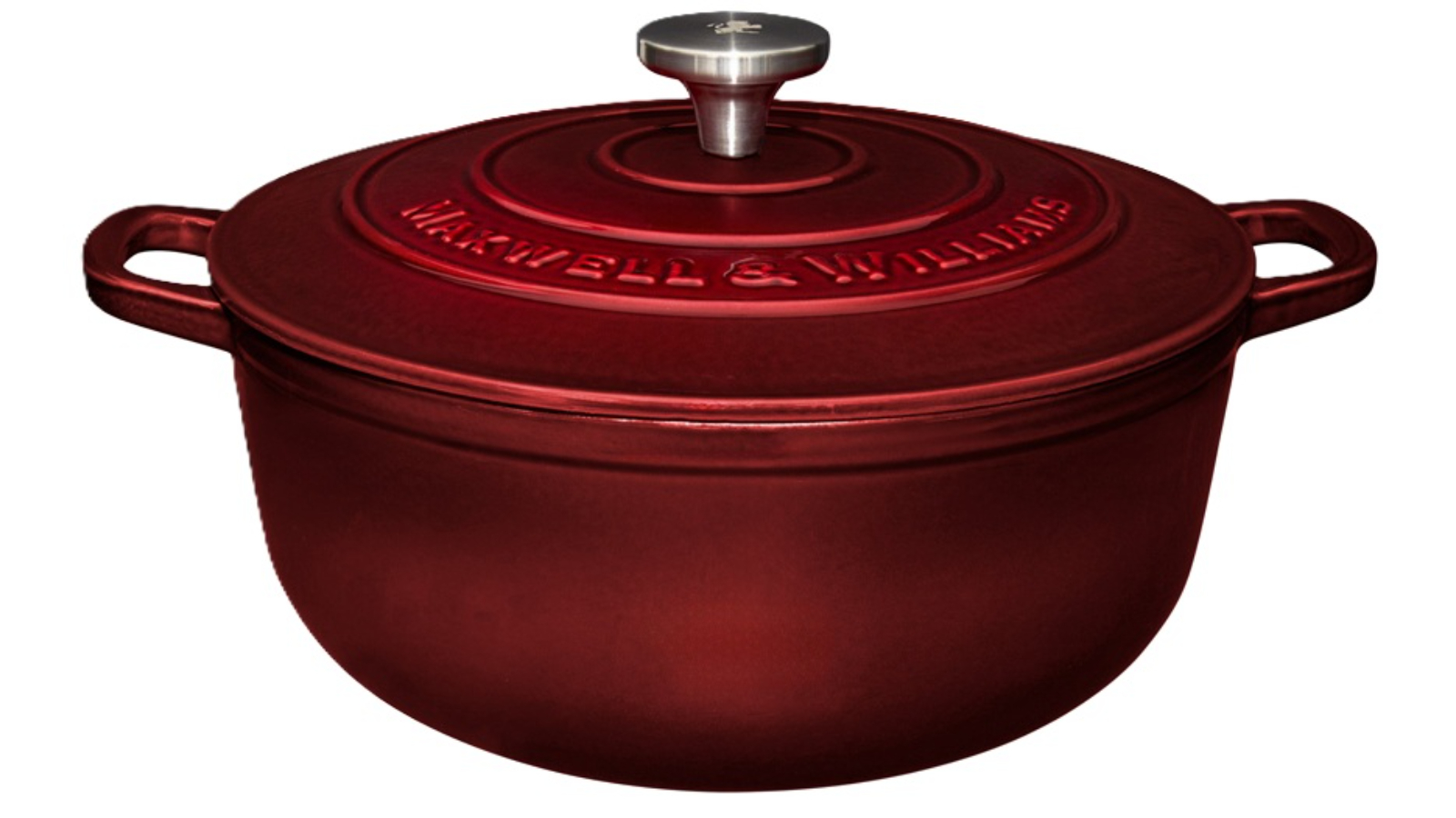 Maxwell and Williams 28cm / 6.2L Merlot Cast Iron Round Casserole