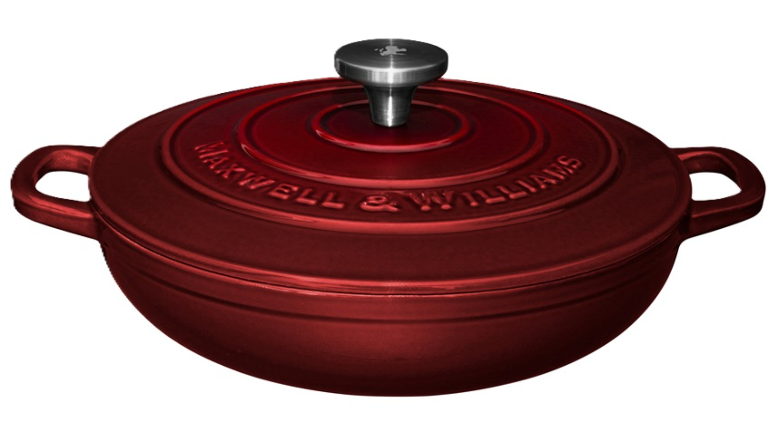 Maxwell and Williams 27cm / 3.3L Merlot Cast Iron Braiser with Gift Box