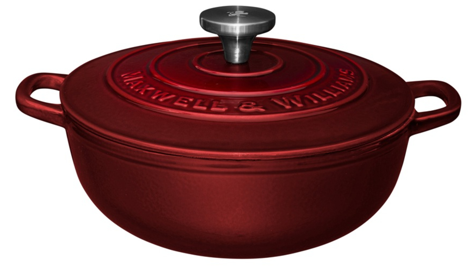 Maxwell and Williams 24cm / 3.3L Merlot Cast Iron Round Casserole