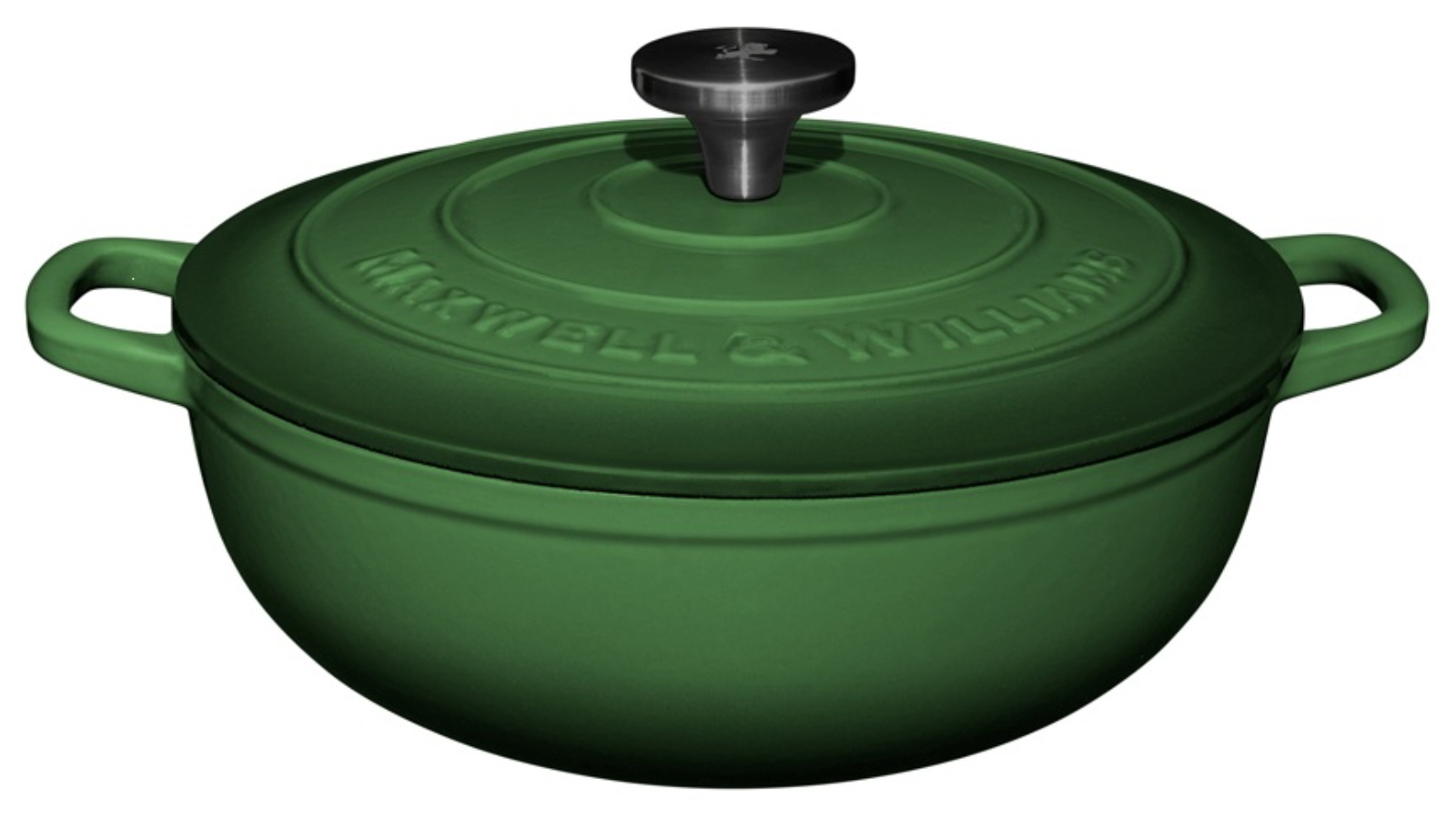 Maxwell and Williams 26cm / 4L English Racing Green Cast Iron Round Casserole