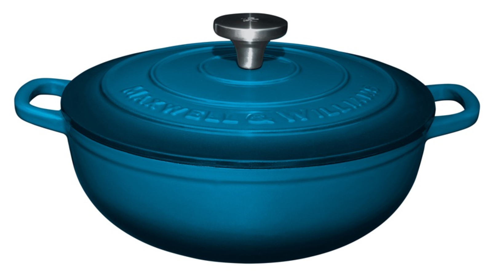 Maxwell and Williams 26cm / 4L Midnight Blue Cast Iron Round Casserole