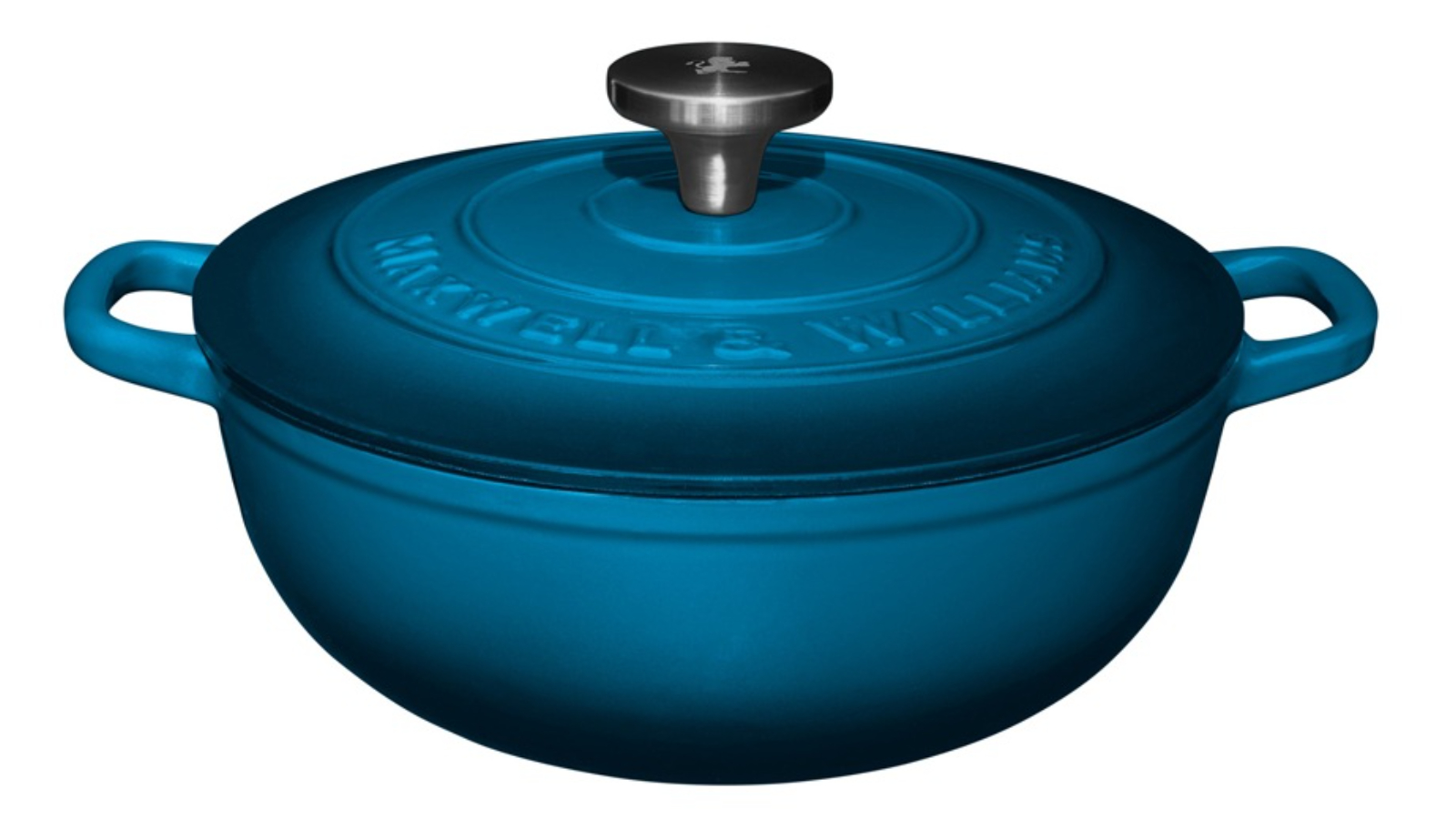 Maxwell and Williams 24cm / 3.3L Midnight Blue Cast Iron Round Casserole