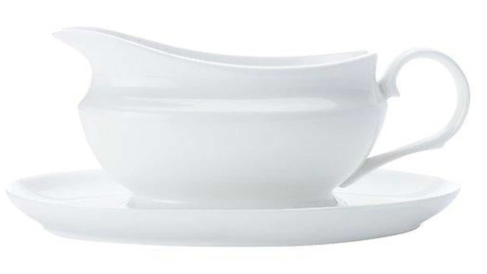 Maxwell and Williams 550ml White Gravy Boat and Saucer