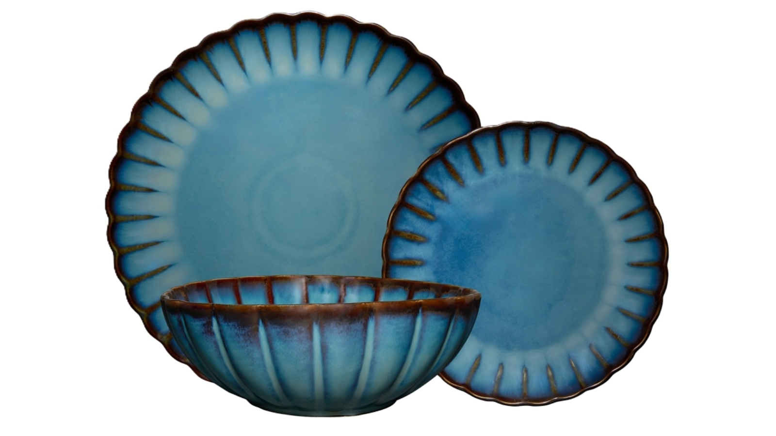 Casa Domani 12 Piece Solare Dinner Set - Azure