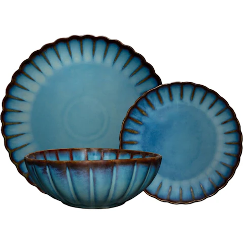 Casa Domani 12 Piece Solare Dinner Set - Azure