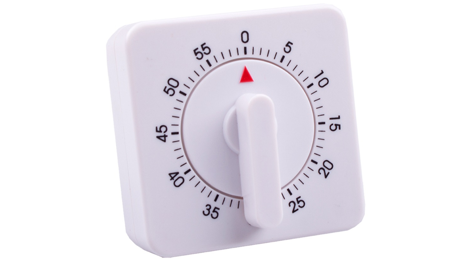Appetito White 60 Minute Square Timer with Alarm