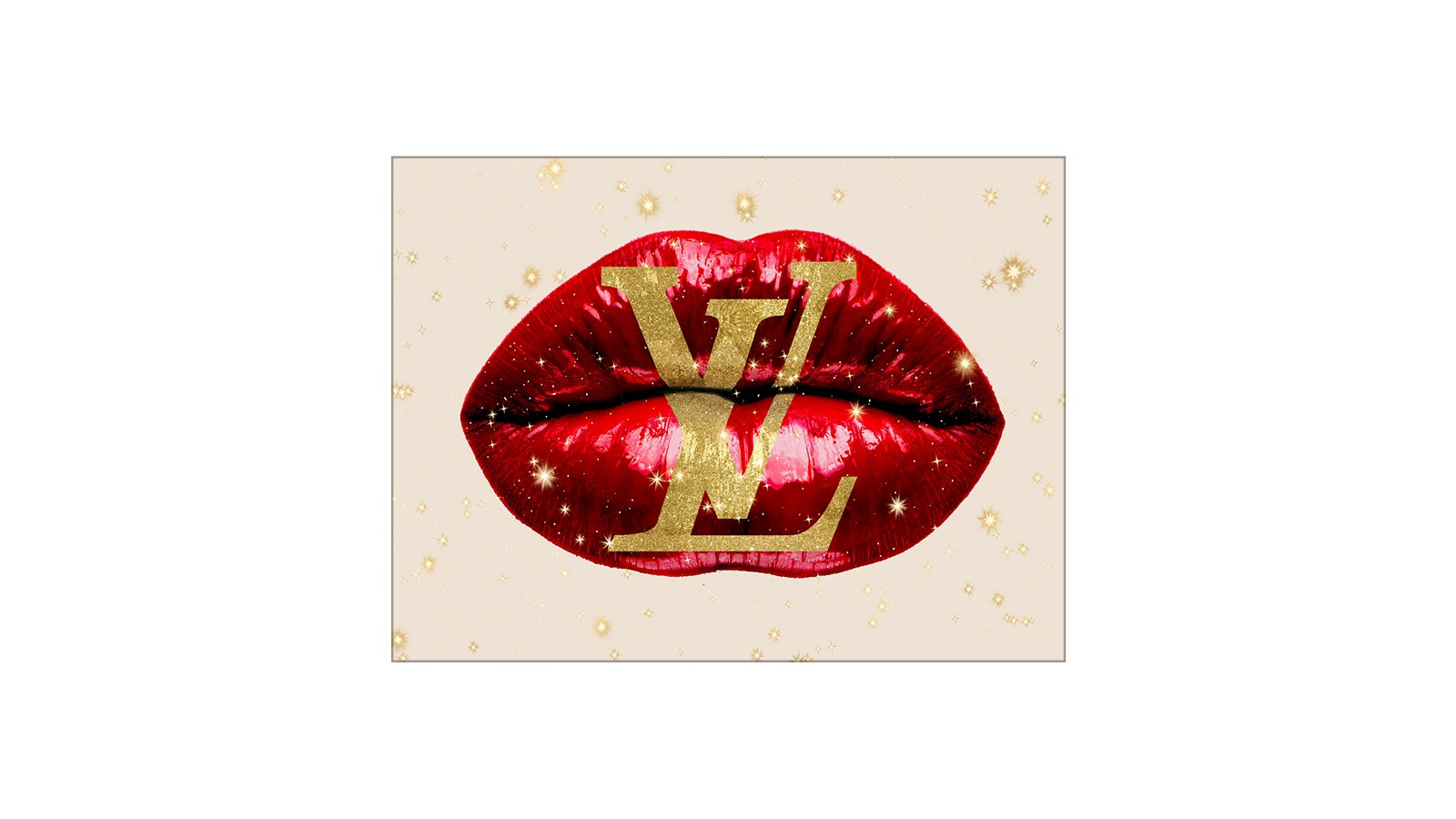 La Grolla Fashion Lips Red II Unframed Canvas Wall Art