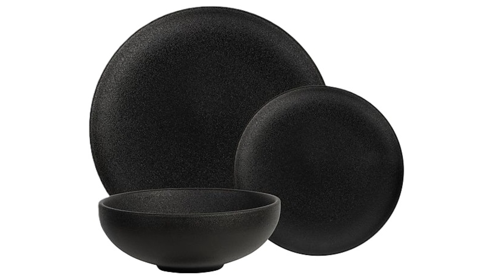 Maxwell and Williams 12 Piece Caviar Dinner Set - Black