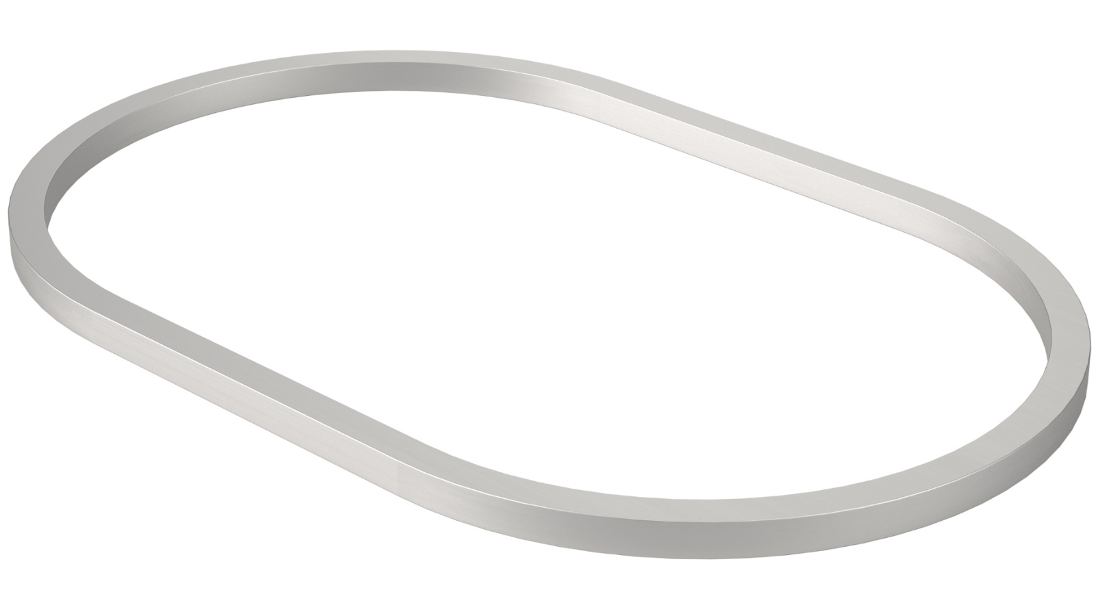 Caroma Liano II 530mm Pill Basin Dress Ring - Brushed Nickel