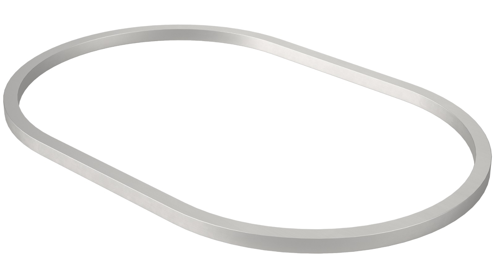 Caroma Liano II 600mm Pill Basin Dress Ring - Brushed Nickel