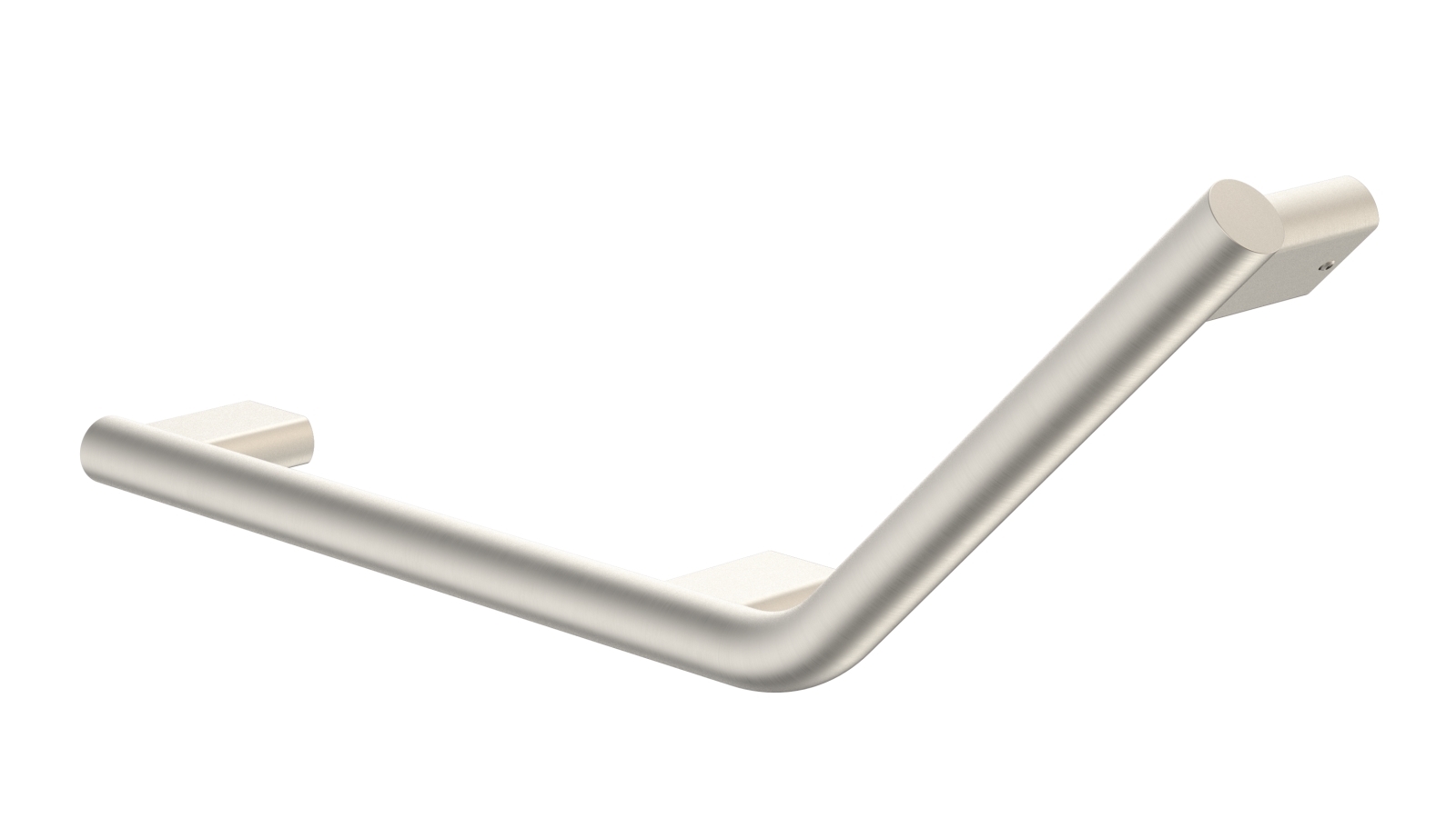 Caroma Opal Support Rail 135 Degree Left Hand Angled - Brushed Nickel