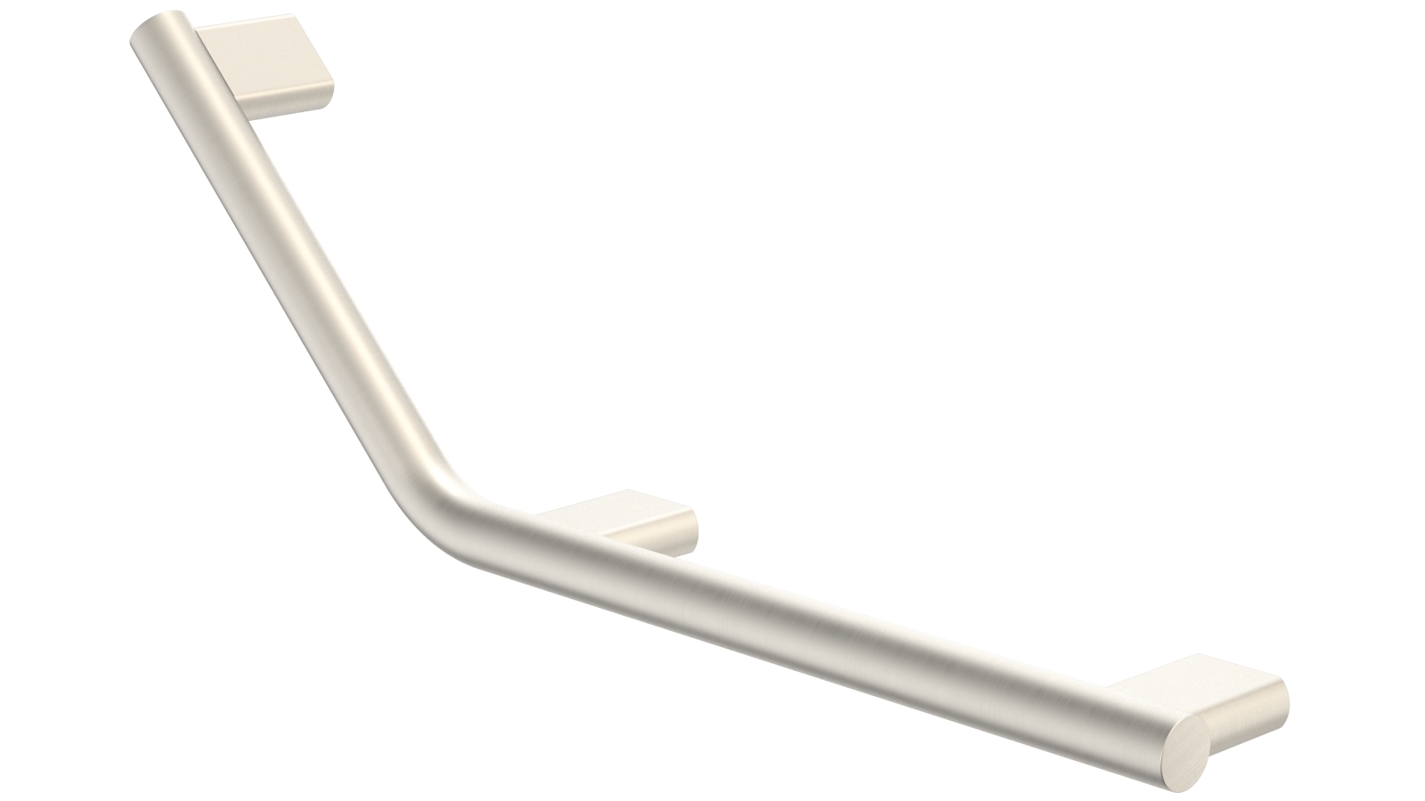 Caroma Opal Support Rail 135 Degree Right Hand Angled - Brushed Nickel