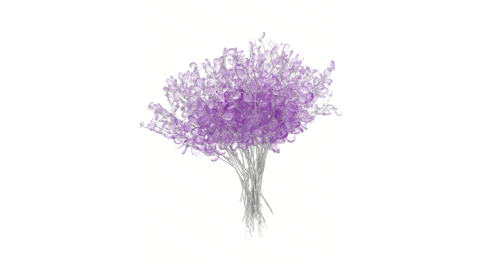 NNEOBA 50 Piece Crystal Droplet Bouquet Decoration Set - Purple 